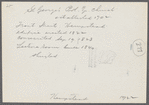St. George's Protestant Episcopal Church. Front Street. Established 1702. Edifice erected 1822. Consecrated Sept. 19, 1823. Lecture room built 1840. Hempstead, Hempstead