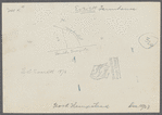 Everett farmhouse (Sketch showing location on back of photo.) New Hyde Park, North Hempstead 