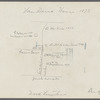Van Dine farm (1873). (Sketch of location on back of photo.) New Hyde Park, North Hempstead