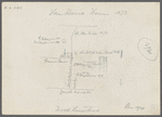 Van Dine farm (1873). (Sketch of location on back of photo.) New Hyde Park, North Hempstead