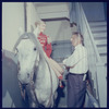 La Plume de Ma Tante, original Broadway production, cast posing with horse