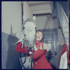 La Plume de Ma Tante, original Broadway production, cast posing with horse