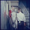 La Plume de Ma Tante, original Broadway production, cast posing with horse