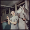 La Plume de Ma Tante, original Broadway production, cast posing with horse