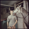 La Plume de Ma Tante, original Broadway production, cast posing with horse