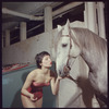 La Plume de Ma Tante, original Broadway production, cast posing with horse