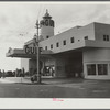 Even the gas stations are on an elaborate scale, often modern in design, resembling hotels. Miami Beach, Florida