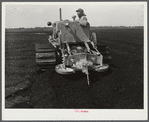 A whirling plough used by USSC (United States Sugar Corporation) in soft powdery muck soil to prepare soil for planting sugarcane. Near Pahokee, Florida