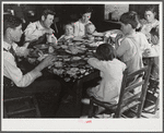 Dinner of new rehabilitation family: biscuits, beans, and cake. Coffee County, Alabama