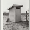 New privy. Helms family, FSA (Farm Security Administration) clients. Coffee County, Alabama