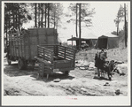 Atlanta mule warehouse sends a camp into rural sections of Georgia for several weeks at a time to sell mules to farmers