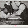 Miss Teal, nurse, and doctor W.R. Stanley giving treatment in veneral disease clinic. Enterprise, Coffee County, Alabama