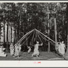 May queen and maypole dance at May Day-Health Day festivities at Irwinville Farms, Georgia