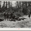Sixth and seventh grades rehearsing their play "Flies," written by NYA (National Youth Administration) girls for May Day-Health Day program at Ashwood Plantations, South Carolina