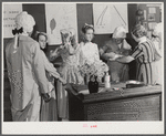 The sixth and seventh grades being made up for their colonial play and dance (tied in with regular school studies) in May Day-Health Day program school at Ashwood Plantations, South Carolina