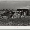 A large and neat woodpile of project family. Coffee County, Alabama