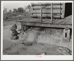 Foundations of J.D. Smith home, R.R. (Rural Rehabilitation) family (see 51402D). Coffee County, Alabama
