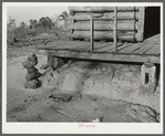 Foundations of J.D. Smith home, R.R. (Rural Rehabilitation) family (see 51402D). Coffee County, Alabama