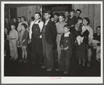 Group of rural people, including FSA (Farm Security Administration) clients watching recreational singing games at Mount Zion. Coffee County, Alabama
