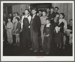 Group of rural people, including FSA (Farm Security Administration) clients watching recreational singing games at Mount Zion. Coffee County, Alabama