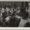 Group of men and women at evening class conducted by Miss Velma Patterson, vocational home economic worker from Elba, and by other vocational agricultural teachers, at Mount Zion school. Coffee County, Alabama
