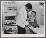 Examining child in medical center. Greenbelt, Maryland