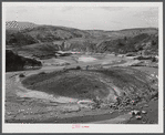 Copper mining section between Ducktown and Copperhill, Tennessee. Fumes from smelting copper for sulfuric acid have destroyed all vegetation and eroded land