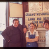 Group portrait with Milton Karas?, Owner, waitress, and restaurant worker, Plaza de Athena I