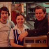 Group portrait with restaurant worker, waitress, and Milton Karas?, Owner, Plaza de Athena I