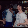 Group portrait with man in black t-shirt, Milton Karas?, Owner, and restaurant worker, Plaza de Athena I