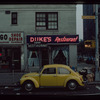 Storefront, Duke's Restaurant with Volkswagen Beetle