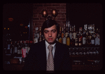 Man seated at bar, 1057 Restaurant