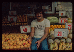 Fruit stand worker
