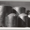 Tanks of cottonseed oil outside plant. Clarksdale, Mississippi, Delta