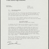 Memorandum from Joffrey Ballet's director of marketing soliciting survey responses from company dancers for a Dewar's advertising campaign