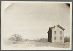 Portion of old Hallock's Academy. North side Sagaponack Road. Moved after 1908 from east side Ocean Road. Pepperidge tree on left. Bridgehampton, Southampton