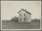 Portion of old Hallock's Academy. North side Sagaponack Road. Moved after 1908 from east side Ocean Road. Pepperidge tree on left. Bridgehampton, Southampton