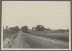 View looking NE on Halsey's Lane. Augustus Cook farmhouse on NW corner at Paul's Lane. Bridgehampton, Southampton