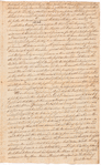 Letter from Benjamin Palmer to Sir William Howe