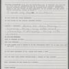 Questionnaire for Updating of Publicity Biographies, filled out by Joffrey Ballet dancer Patricia Miller