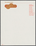 Blank Joffrey Ballet letterhead, with list of recordings of 20th [century] music (Ballet Rep.) on verso