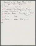 Blank Joffrey Ballet letterhead, with list of recordings of 20th [century] music (Ballet Rep.) on verso