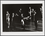 Edward Stierle, Tom Mossbrucker, Jodie Gates, Daniel Baudendistel, and other members of the Joffrey Ballet at the curtain call for Stierle's Lacrymosa following its New York City premiere