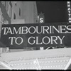 Marquee of the Little Theatre on the opening night of Tambourines to Glory