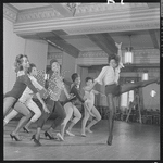 Nichelle Nichols, right, in rehearsal for the stage production Kicks & Co.