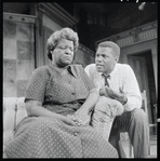 Claudia McNeil and Sidney Poitier in the stage production A Raisin in the Sun