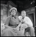 Claudia McNeil and Sidney Poitier in the stage production A Raisin in the Sun