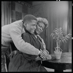 Sidney Poitier and Claudia McNeil in the stage production A Raisin in the Sun