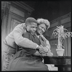 Sidney Poitier and Claudia McNeil in the stage production A Raisin in the Sun