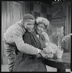 Sidney Poitier and Claudia McNeil in the stage production A Raisin in the Sun
